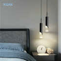 Lampe Suspendue LED Moderne 5W - Abat-jour Métal Doré 6x11cm, Lumière Chaude 3000K, Pour Cuisine Salon Chambre - 5