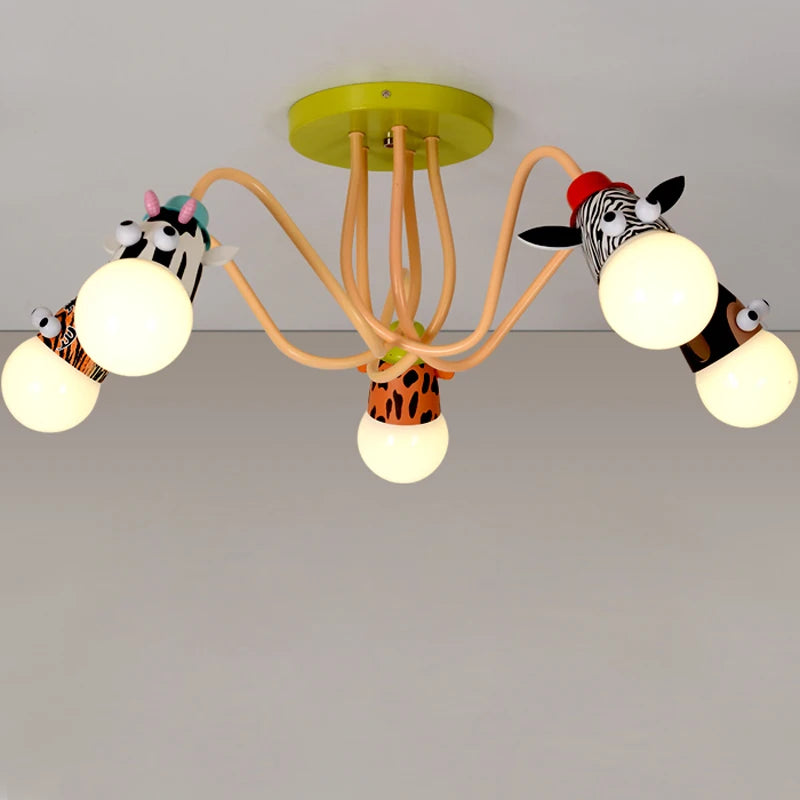 lustre animal pour chambre enfant et salle à manger - vue 4 sur 9