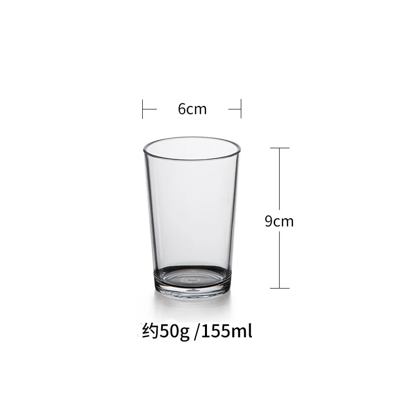 Ensemble 6 verres acrylique incassables lavables lave vaisselle