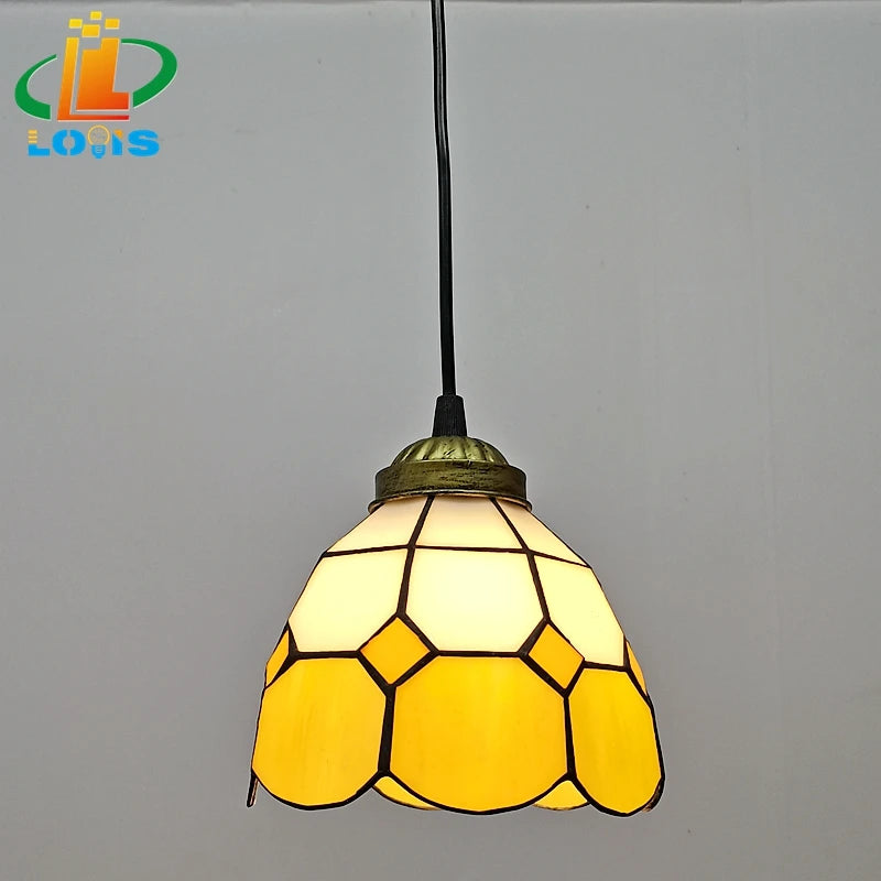 lustre en verre style tiffany pour décoration intérieure élégante - vue 12 sur 13