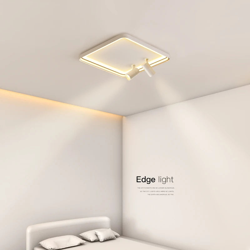 Plafonnier moderne à LEDs lumières pour salon chambre intérieur rond carré Rectangle monté en Surface éclairage
