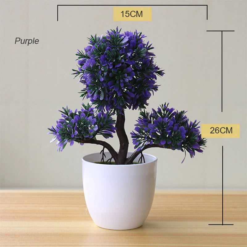 plante artificielle en pot pour décoration de bureau et jardin - vue 9 sur 45