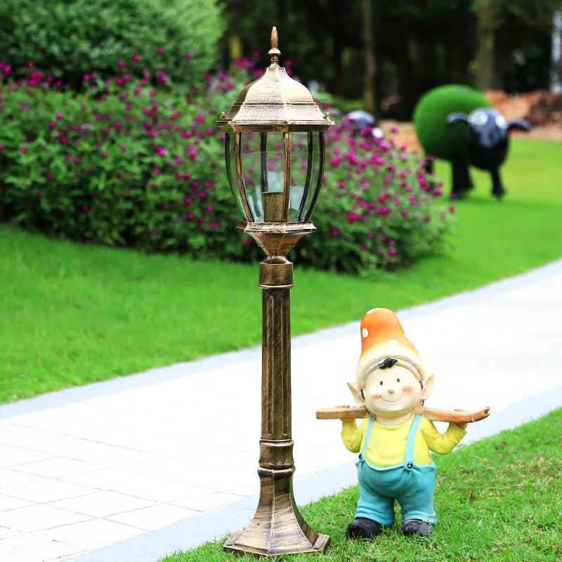 lampe de rue décorative étanche pour extérieur jardin parc villa - vue 4 sur 10