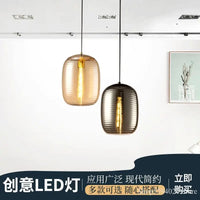 lustre en verre moderne led minimaliste luminaire suspendu art