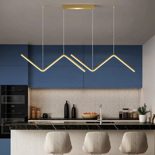 lustre moderne à led style nordique pour intérieur design - vue 3 sur 8