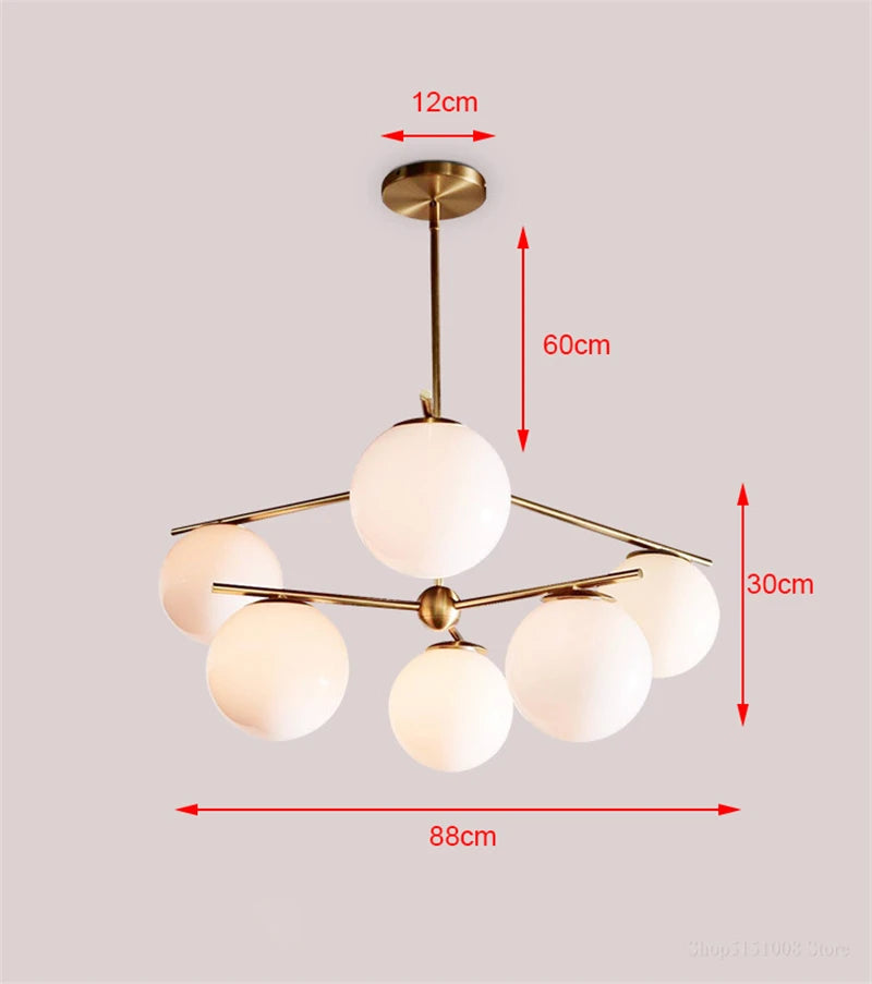 lustre moderne led nordique pour cuisine et restaurant