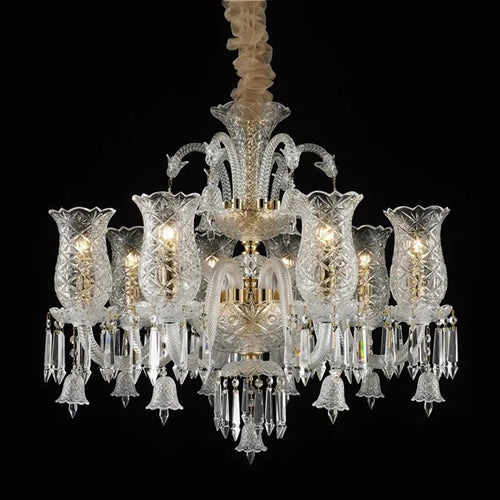 lustre en cristal européen pour décoration moderne et élégante - vue 3 sur 25
