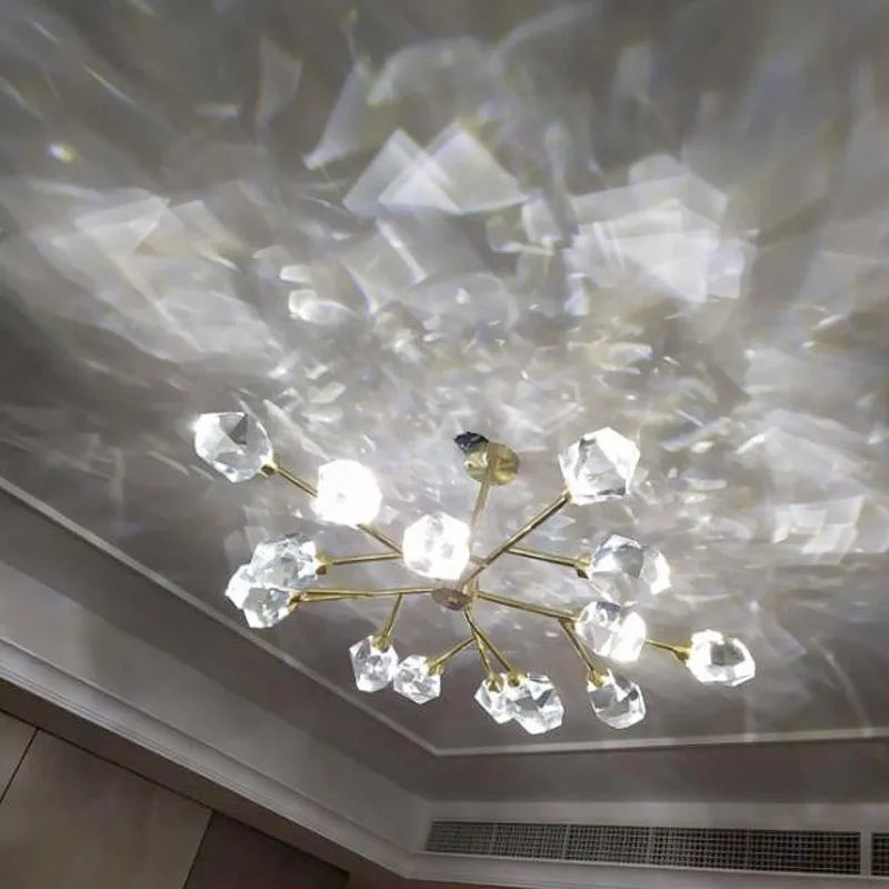 lustre spoutnik design moderne pour décoration intérieure en cristal - vue 5 sur 15