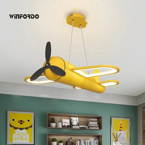 lustre led moderne en forme d'avion pour bébé garçon - vue 2 sur 10