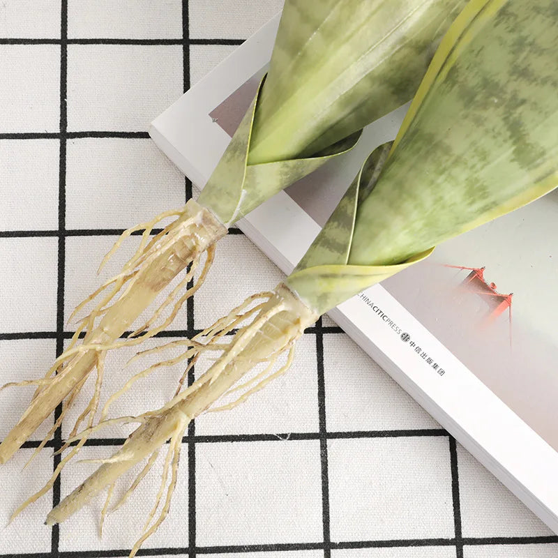 plantes artificielles feuilles de tigre pour décoration intérieure et jardin - vue 5 sur 12