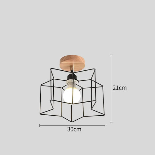 plafonnier led nordique moderne simple en fer triangle - vue 17 sur 18