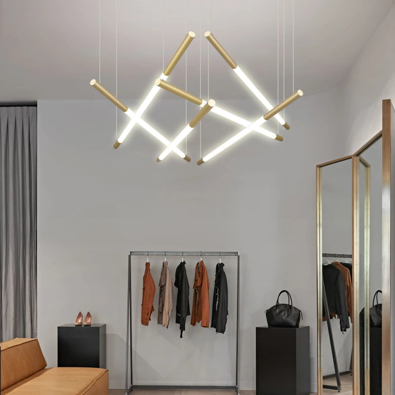 lustre moderne à led créatif pour bar et restaurant - vue 3 sur 23
