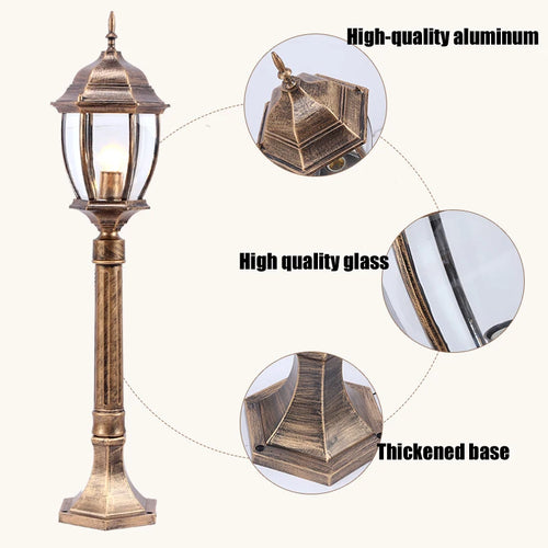 lampe de jardin rétro européenne étanche pour extérieur - vue 8 sur 8