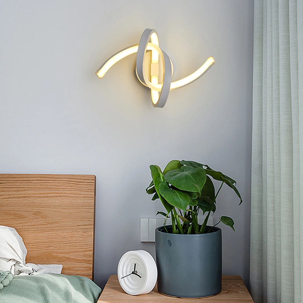 applique murale led moderne nordique intérieur salon chambre table chevet - vue 6 sur 11
