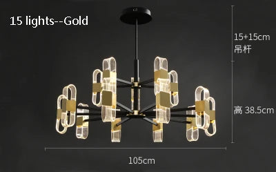 lustre de luxe design pour un éclairage nordique élégant - vue 12 sur 17