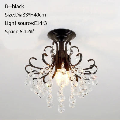plafonnier led en cristal doré pour décoration moderne - vue 13 sur 22