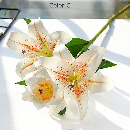 fleur artificielle lys soie décoration accessoires mariage photographie artisanat - vue 6 sur 10