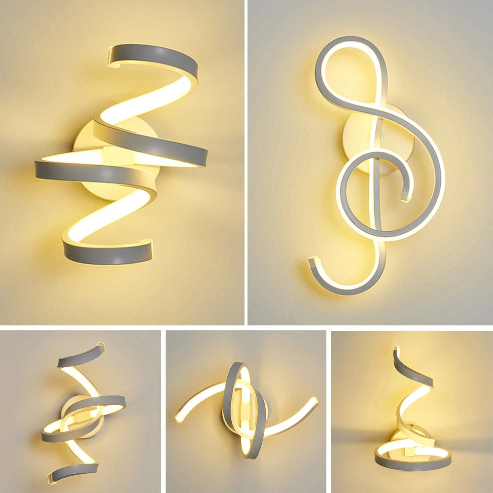 applique murale led moderne nordique intérieur salon chambre table chevet - vue 3 sur 11