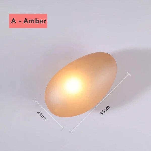 applique led nordique design moderne galet chambre escalier lumière - vue 9 sur 21