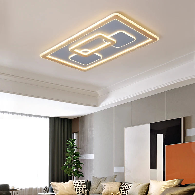 plafonniers led modernes à luminosité réglable pour décoration - vue 4 sur 11