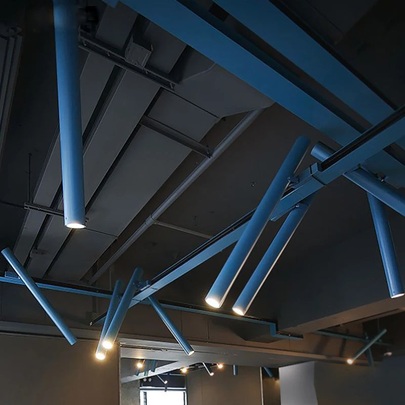 suspension led éclairage sur rail pour bar restaurant industriel - vue 4 sur 17