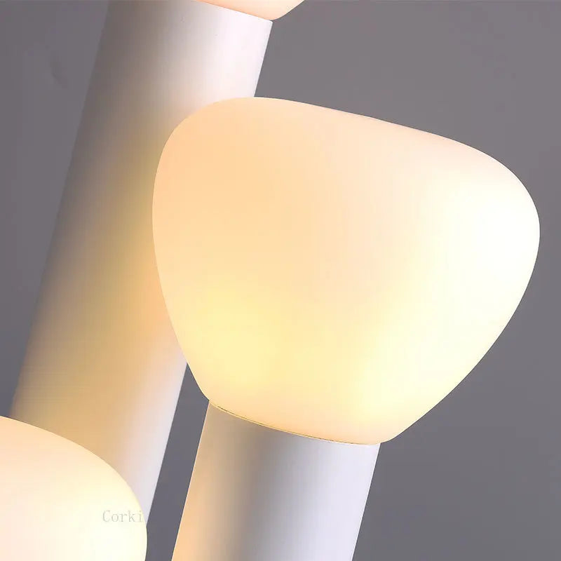 lampe de table design led nordique fer verre décoration - vue 7 sur 10