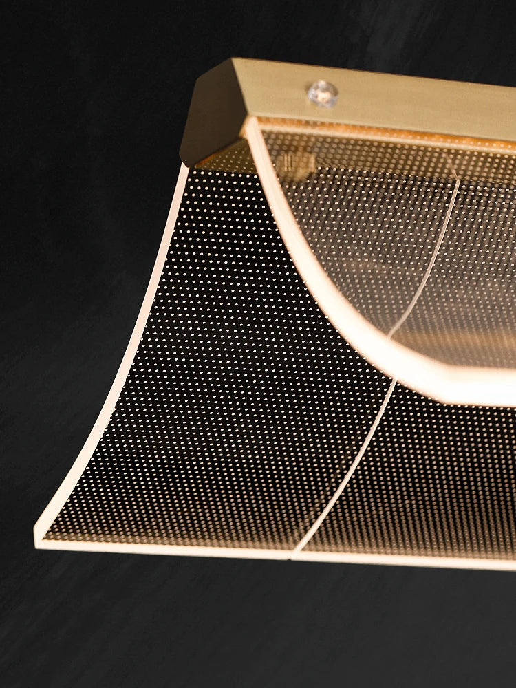 lustre moderne en cuivre suspension éclairage intérieur design - vue 4 sur 7