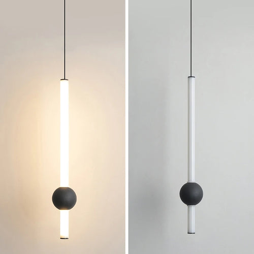 lampe suspendue led en aluminium acrylique design moderne - vue 5 sur 10
