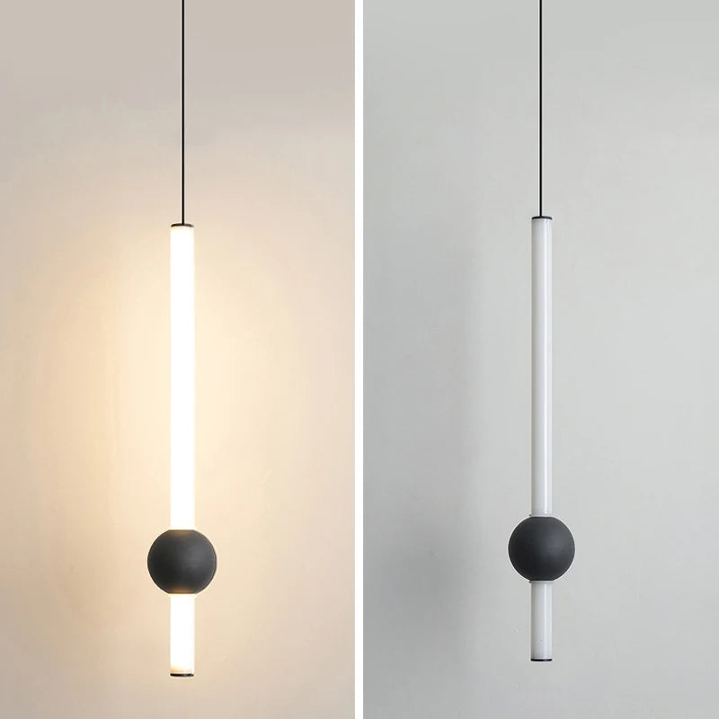 lampe suspendue led en aluminium acrylique design moderne - vue 4 sur 10