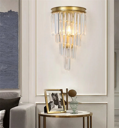 applique murale nordique en cristal pour décoration moderne intérieure - vue 6 sur 6