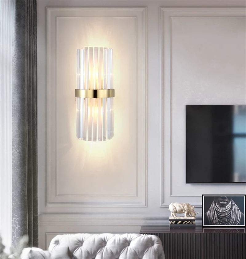 applique murale en cristal de luxe pour décoration intérieure - vue 4 sur 9