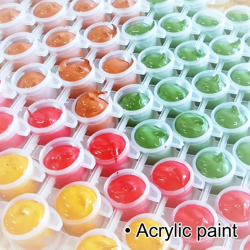 peinture par numéros abstrait DIY pour un cadeau artistique