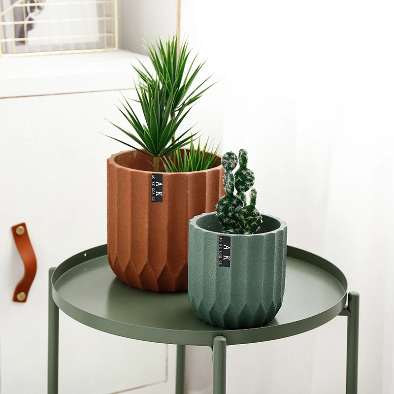 moule silicone pot fleurs créatif style nordique jardinage cylindrique - vue 5 sur 9