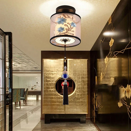 Plafonnier Led suspendu classique et Vintage chinois - vue 9 sur 10