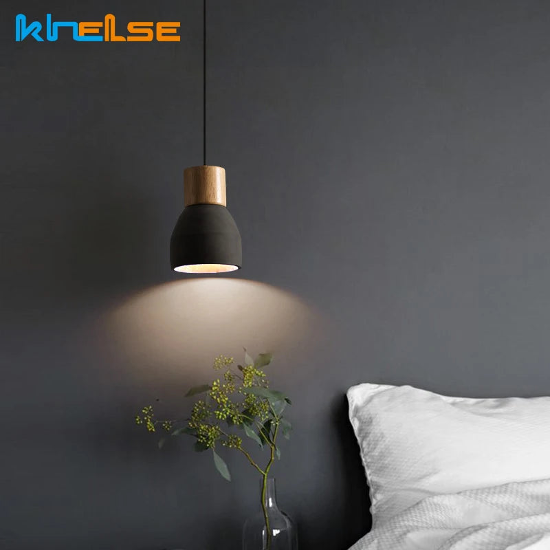 suspension led en béton pour style vintage et loft - vue 6 sur 9