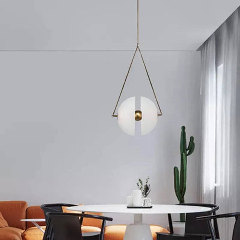 suspension nordique en verre pour décoration de loft et restaurant - vue 5 sur 7