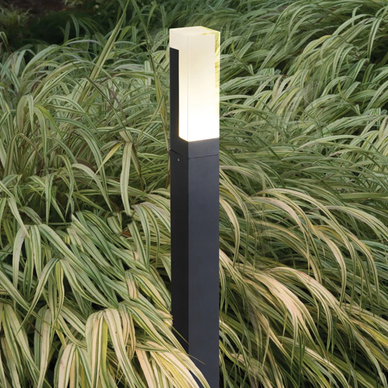 Lampe à gazon moderne lumière extérieure en aluminium étanche à l'eau porche jardin IP54 lampe à gazon extérieure maison cour décor paysage lumières - vue 7 sur 10