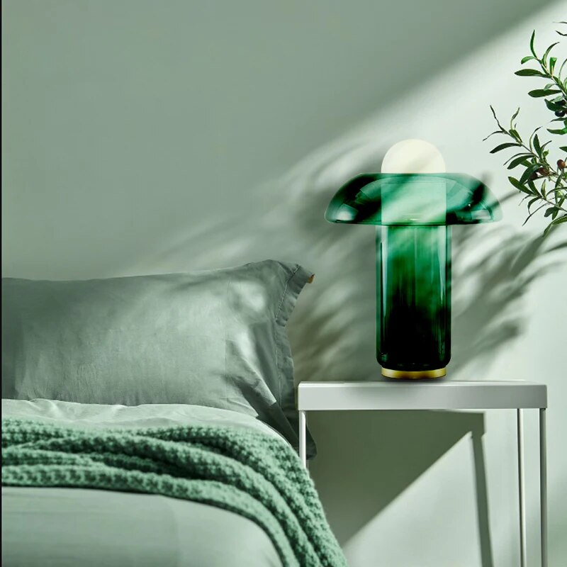 Lampe émeraude minimaliste boutique