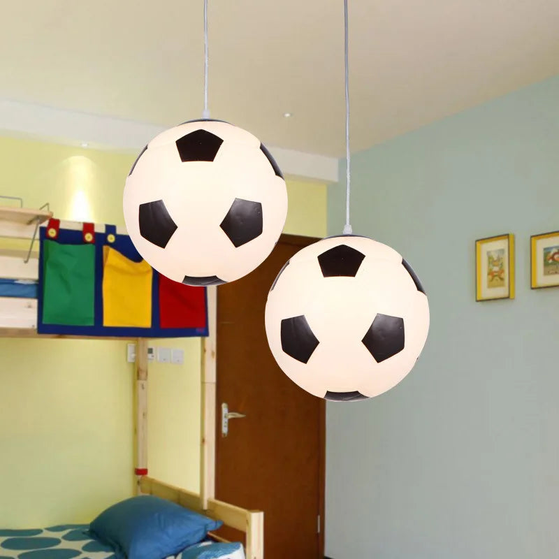 Nouveauté enfants suspension lumières pour chambre enfants Football basket-ball lampes suspendues chambre luminaire moderne mignon décoration