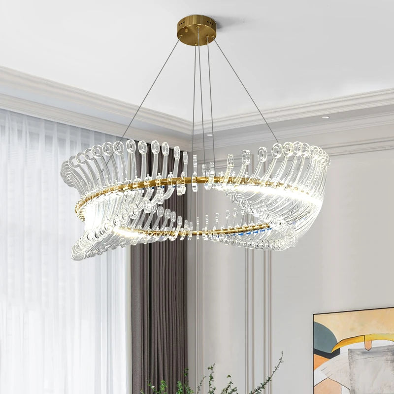 lustre design moderne led luminaire simple nordique suspendu - vue 2 sur 9