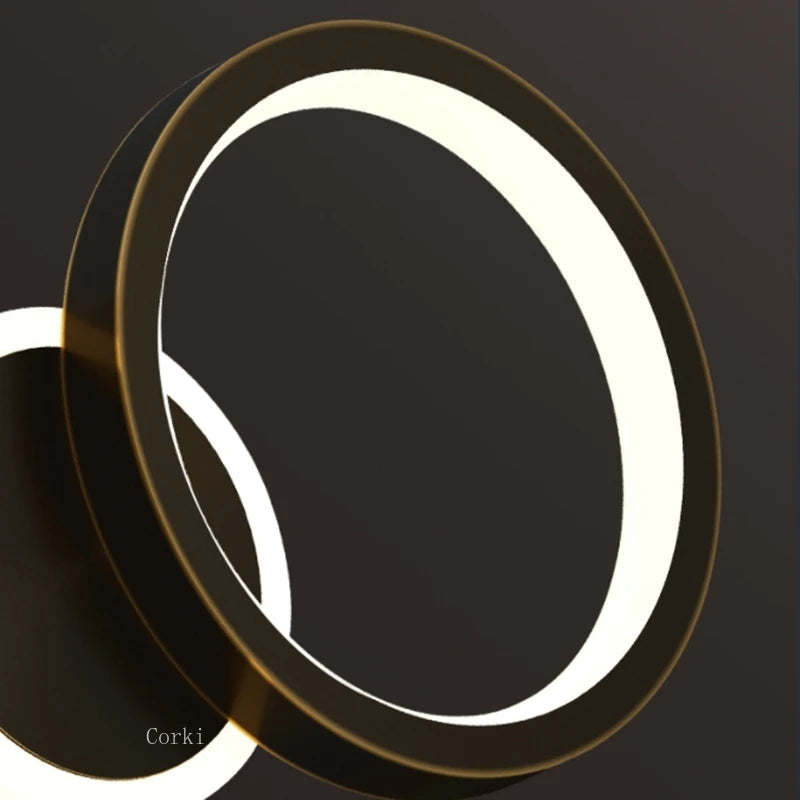applique murale moderne à led rotative trois lumières tamisées - vue 6 sur 16