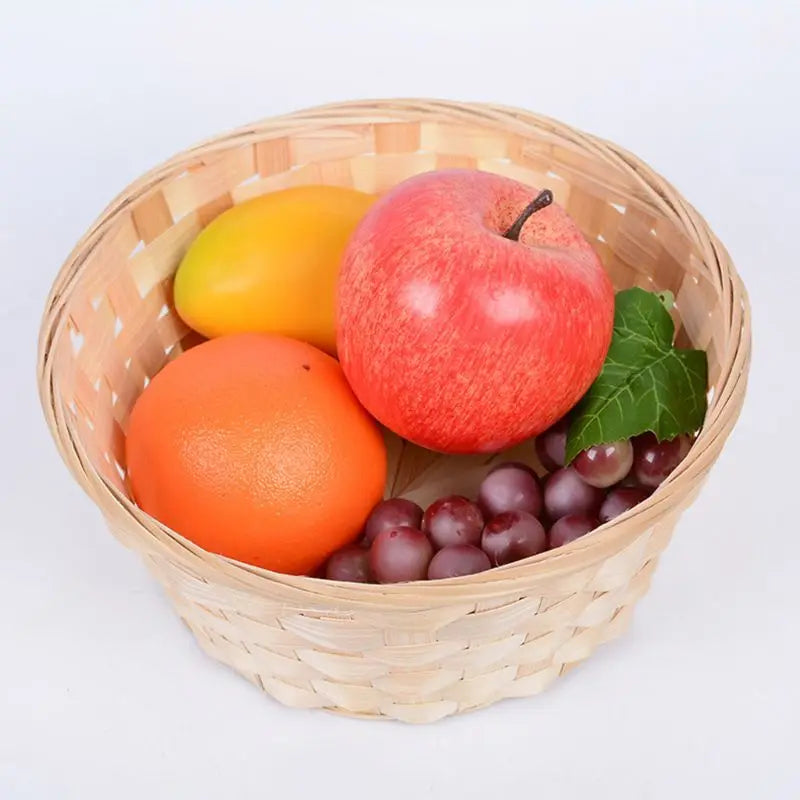 panier en bambou tressé pour fruits légumes et collations - vue 6 sur 6