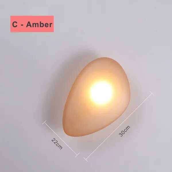 applique led nordique design moderne galet chambre escalier lumière - vue 17 sur 21