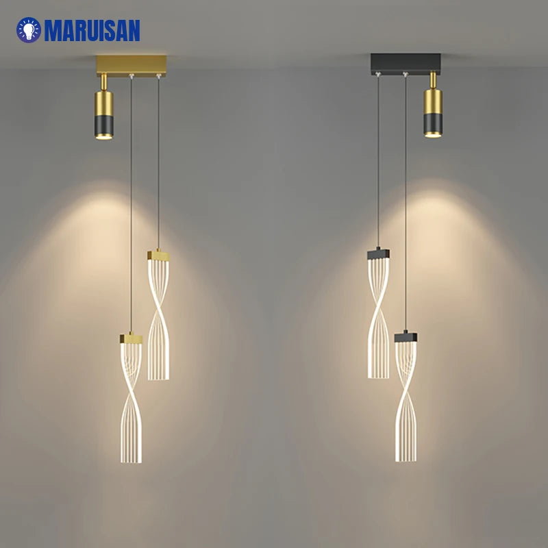 Lustre LED en acrylique moderne