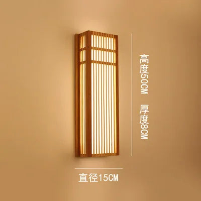 applique murale led en bambou naturel pour hôtel créative - vue 8 sur 8