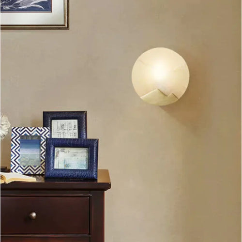 applique murale en cuivre et marbre design moderne décoratif - vue 6 sur 6