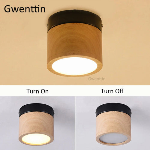 plafonnier à led en bois nordique moderne pour intérieur design