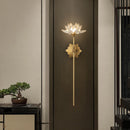 applique murale led en cristal style lotus pour décoration intérieure