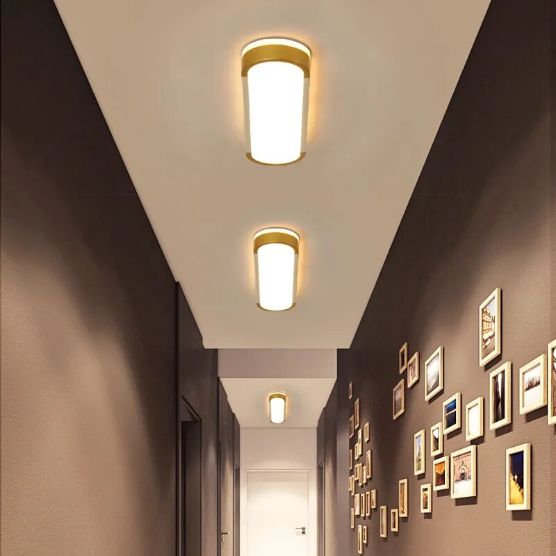 Plafonnier rectangulaire créatif pour couloir