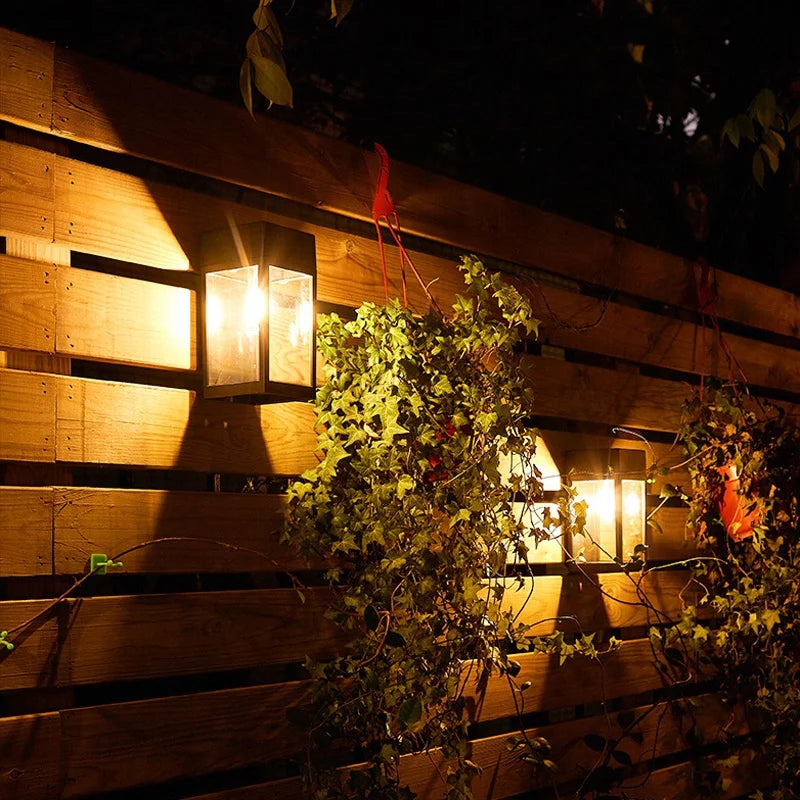 applique murale LED solaire jardin extérieur solaire étanche décoration de jardin lumières extérieures - vue 4 sur 8